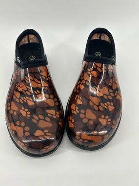 Sloggers Paw Print Waterproof Garden Clogs Women’s Size 8 Dog Lover Shoes